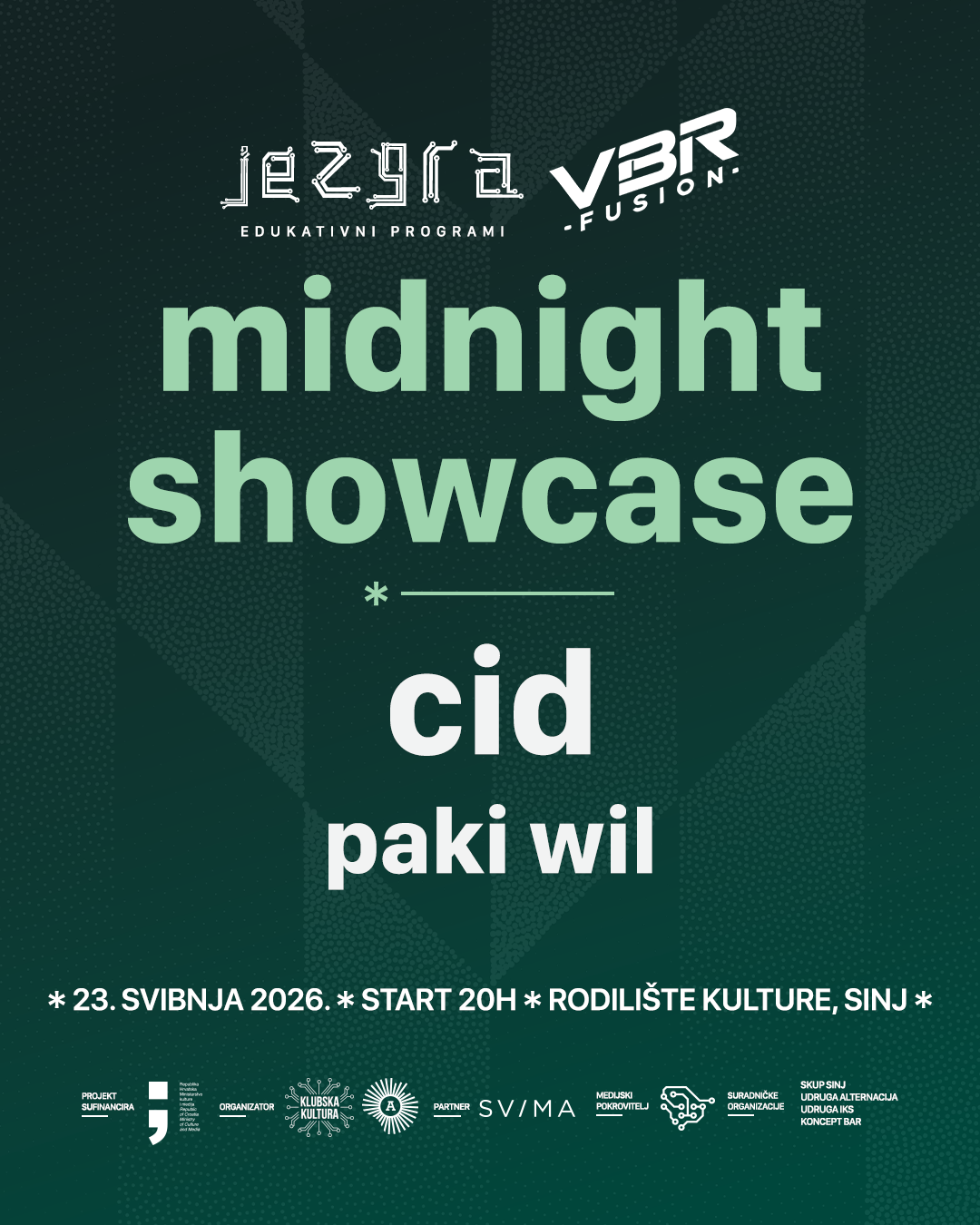 Midnight Showcase u Sinju: VBR Fusion nakon edukativnih radionica sprema after uz Cida!